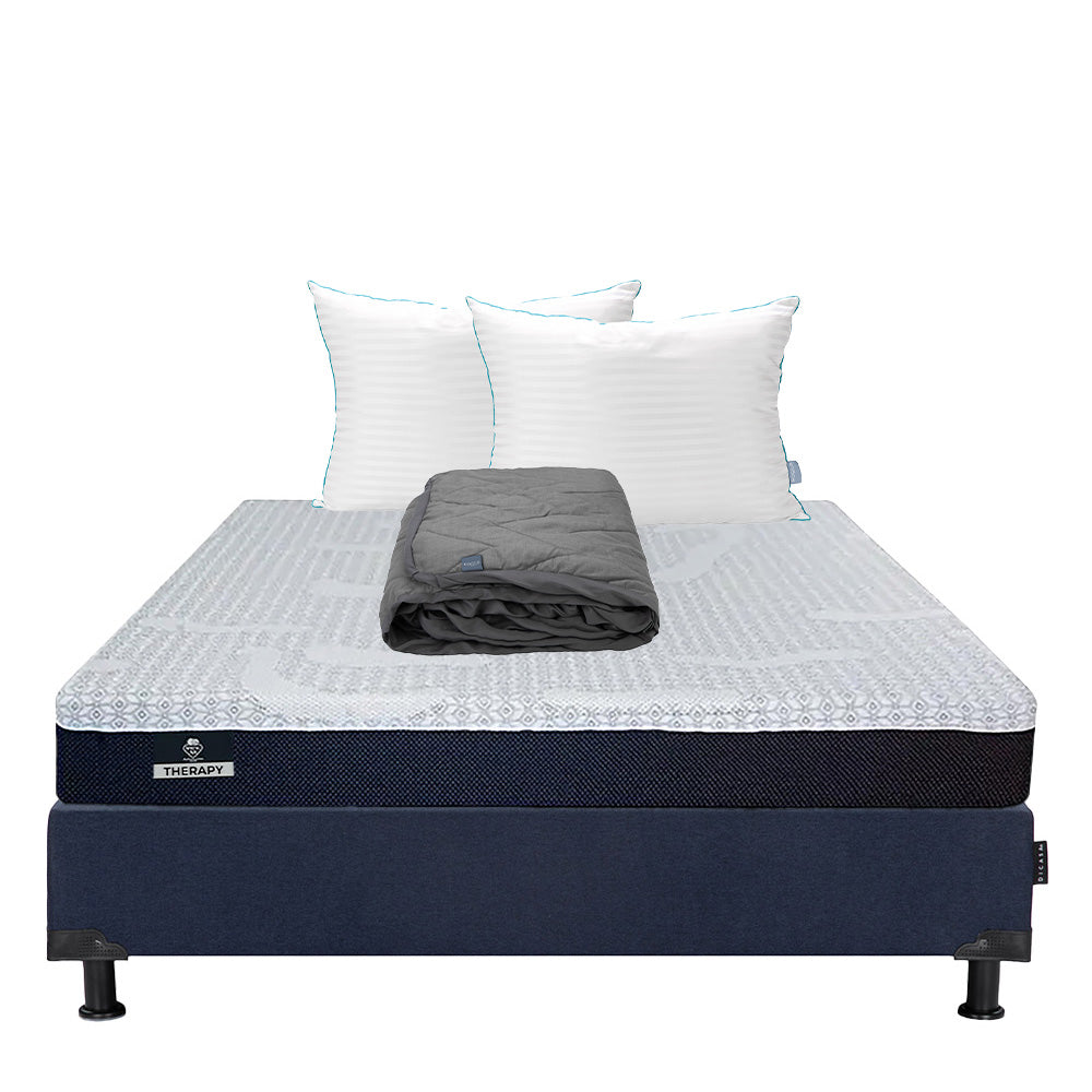 Colchón Spring Air Therapy con Box con Ropa de Cama