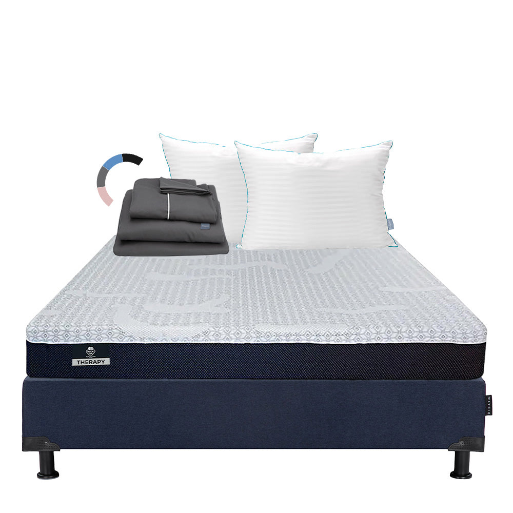 Colchón Spring Air Therapy con Box con Ropa de Cama