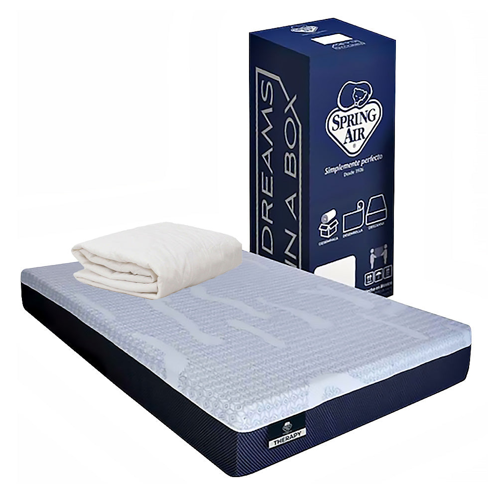 Colchón Spring Air Therapy con Ropa de Cama