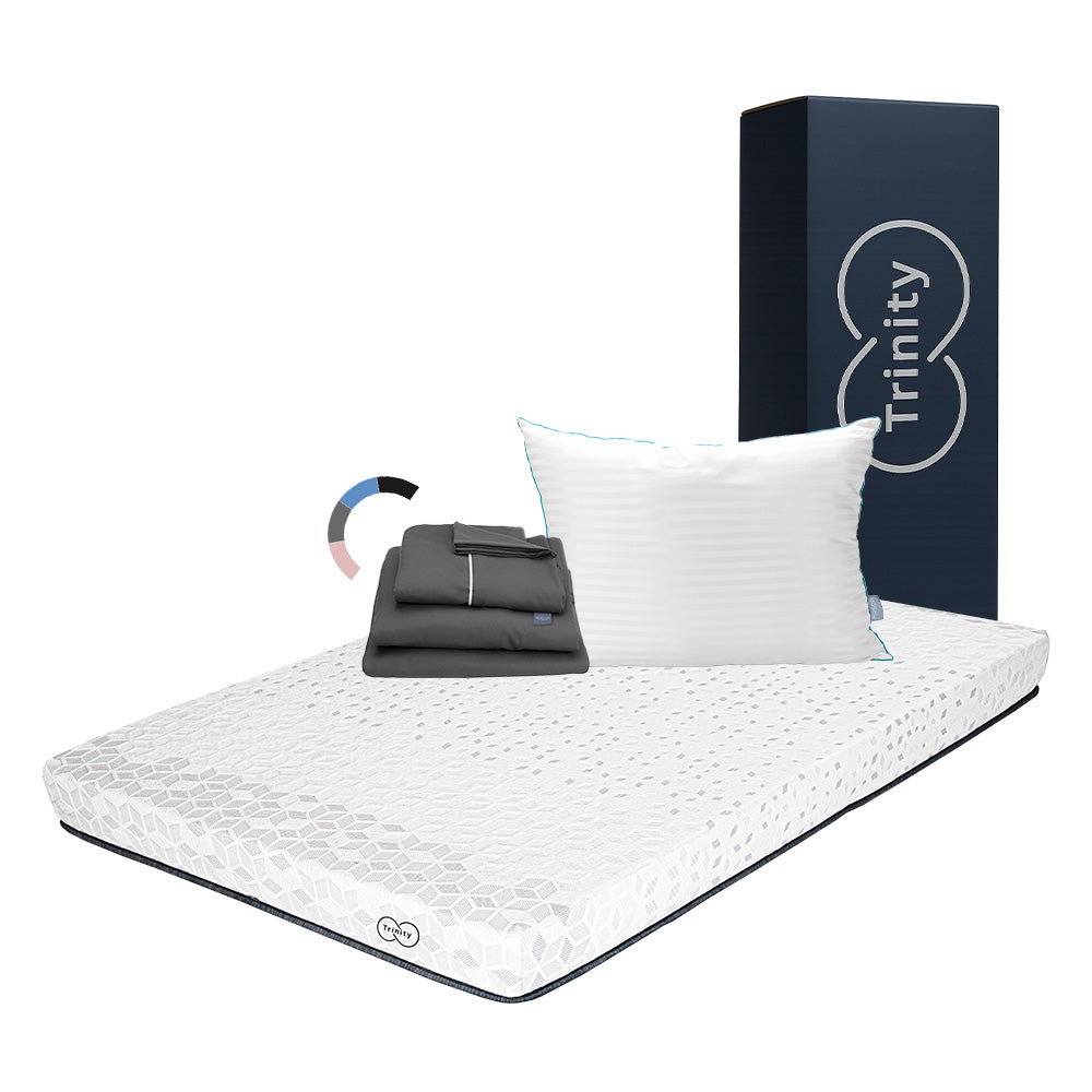 Colchon en Caja Trinity con Ropa de Cama