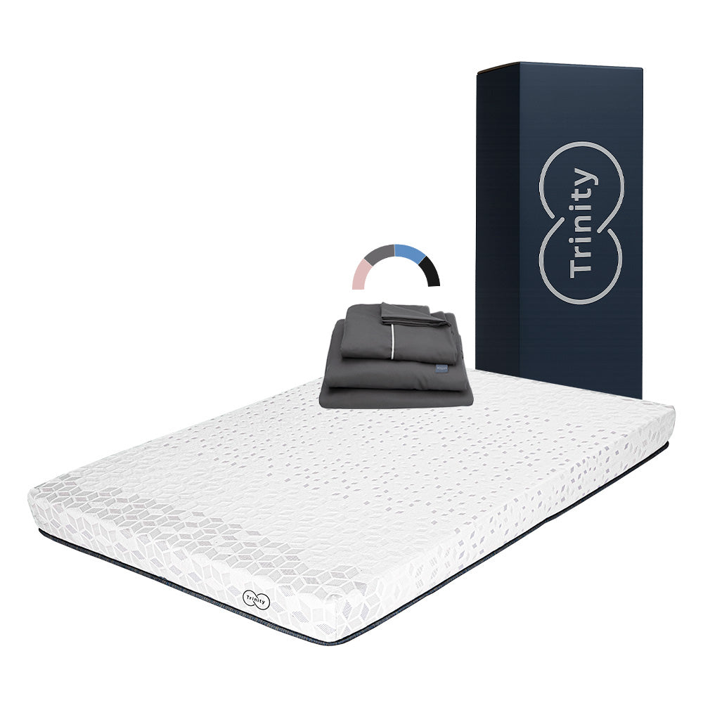 Colchon en Caja Trinity con Ropa de Cama