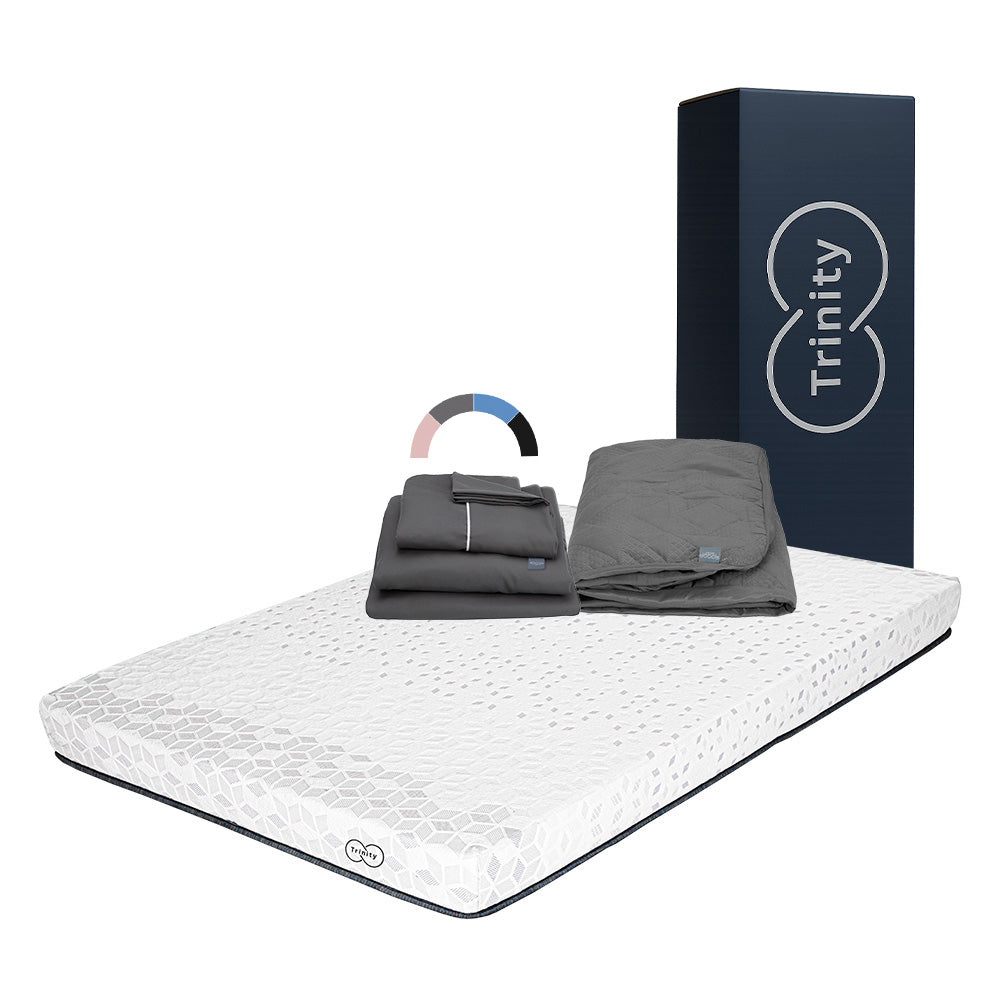 Colchon en Caja Trinity con Ropa de Cama
