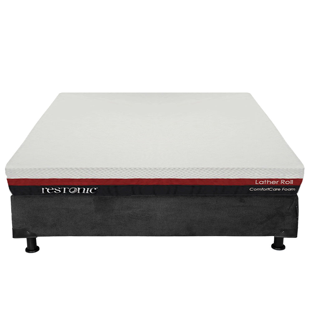 Colchón Restonic Lather con Box con Ropa de Cama