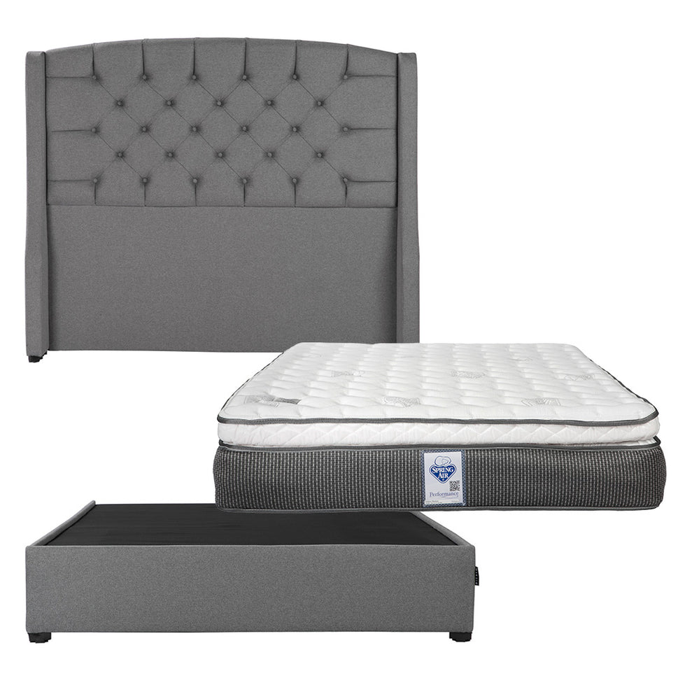 Cabecera Sitka con Base Cama con Colchón