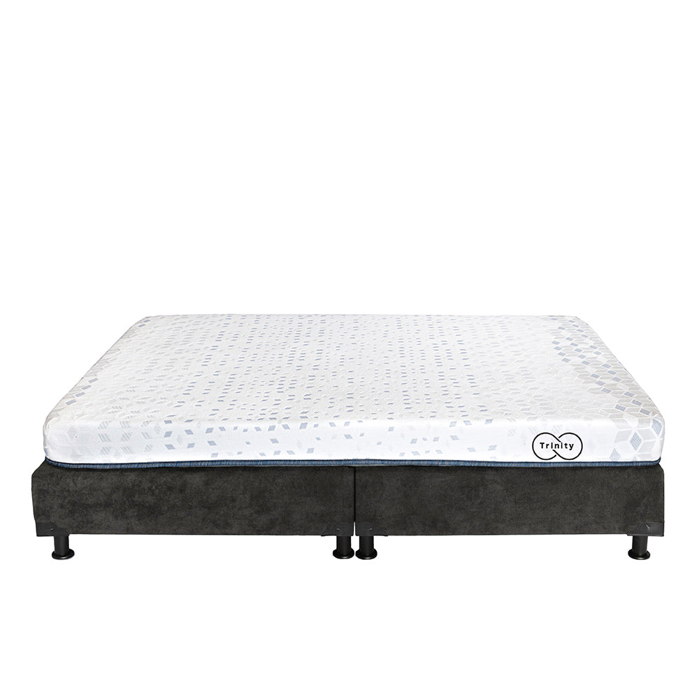 Colchón en Caja Trinity con Box con Ropa de Cama
