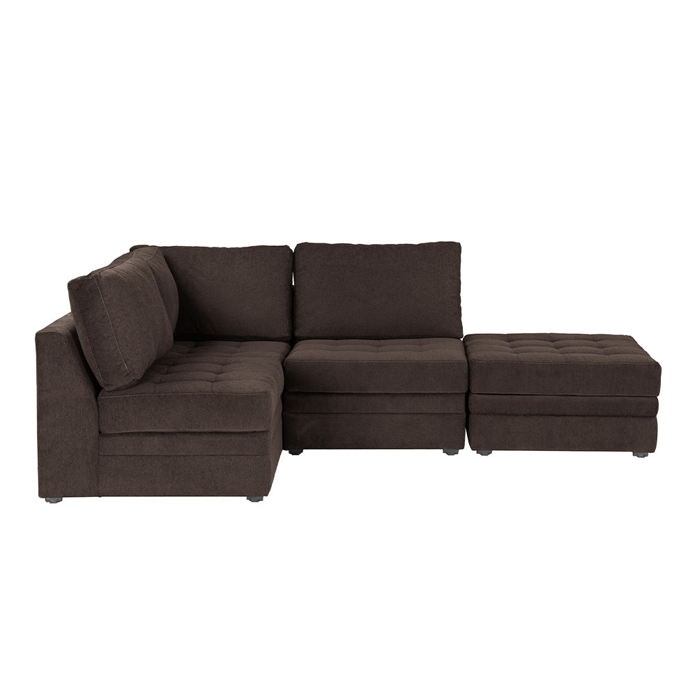 Sala Modular Esquinera Con Taburete Versa